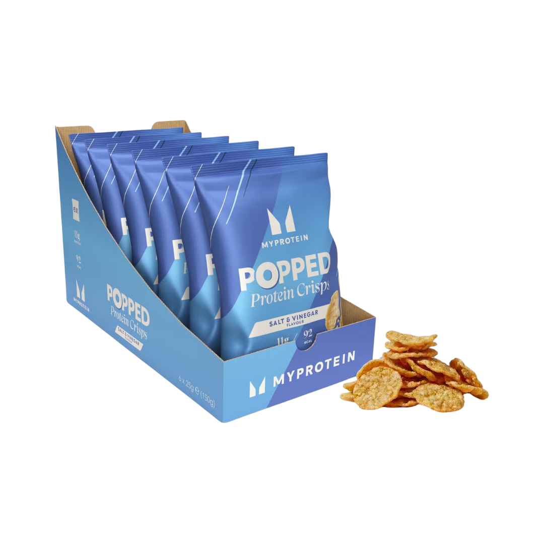 MyProtein Popped Protein Crisps 6x25g Salt & Vinegar