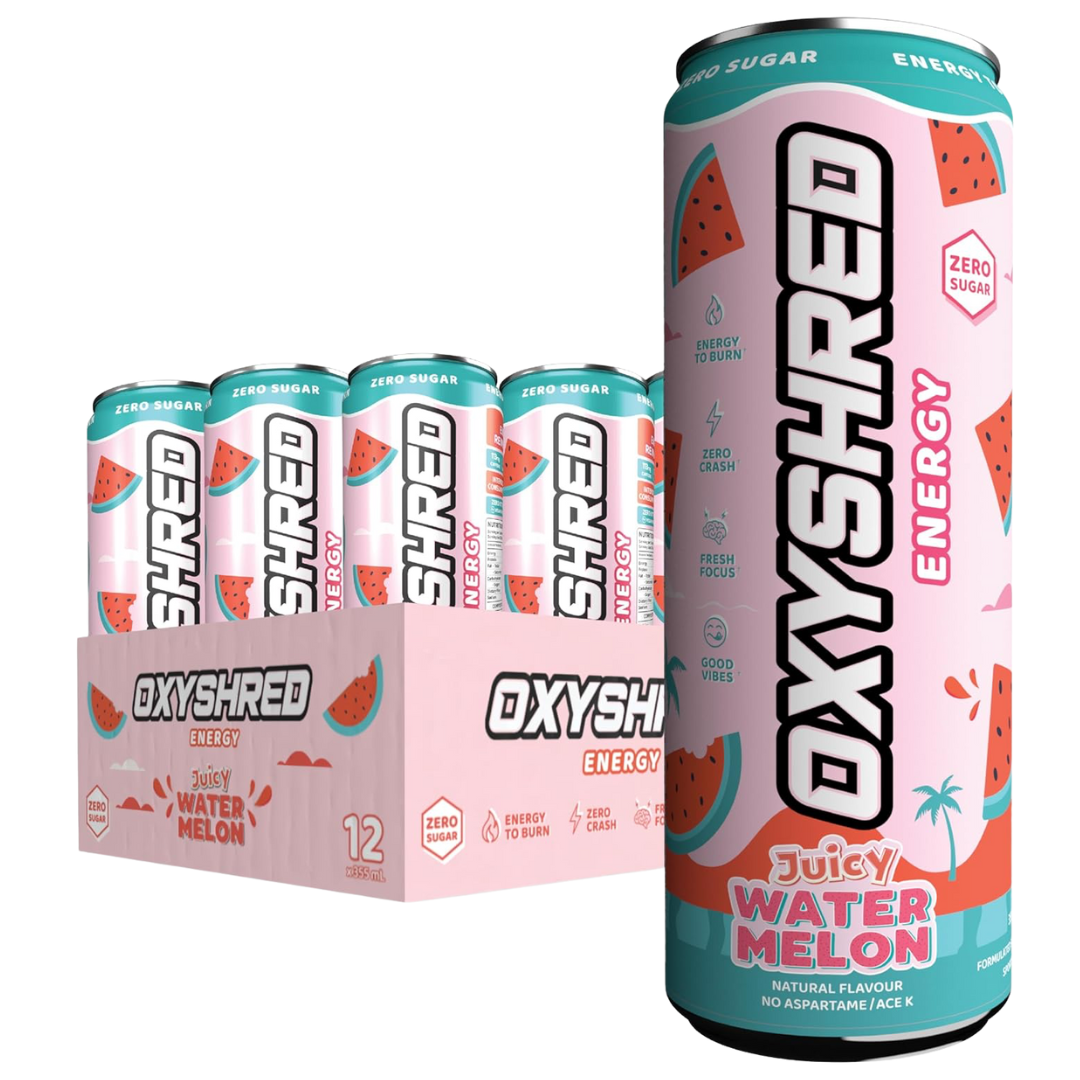 EHP Labs OxyShred Ultra Energy Drink RTD 24x355ml (6x4 Pack) Juicy Watermelon