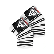 RDX Gym Knee Wraps Plus White/Black