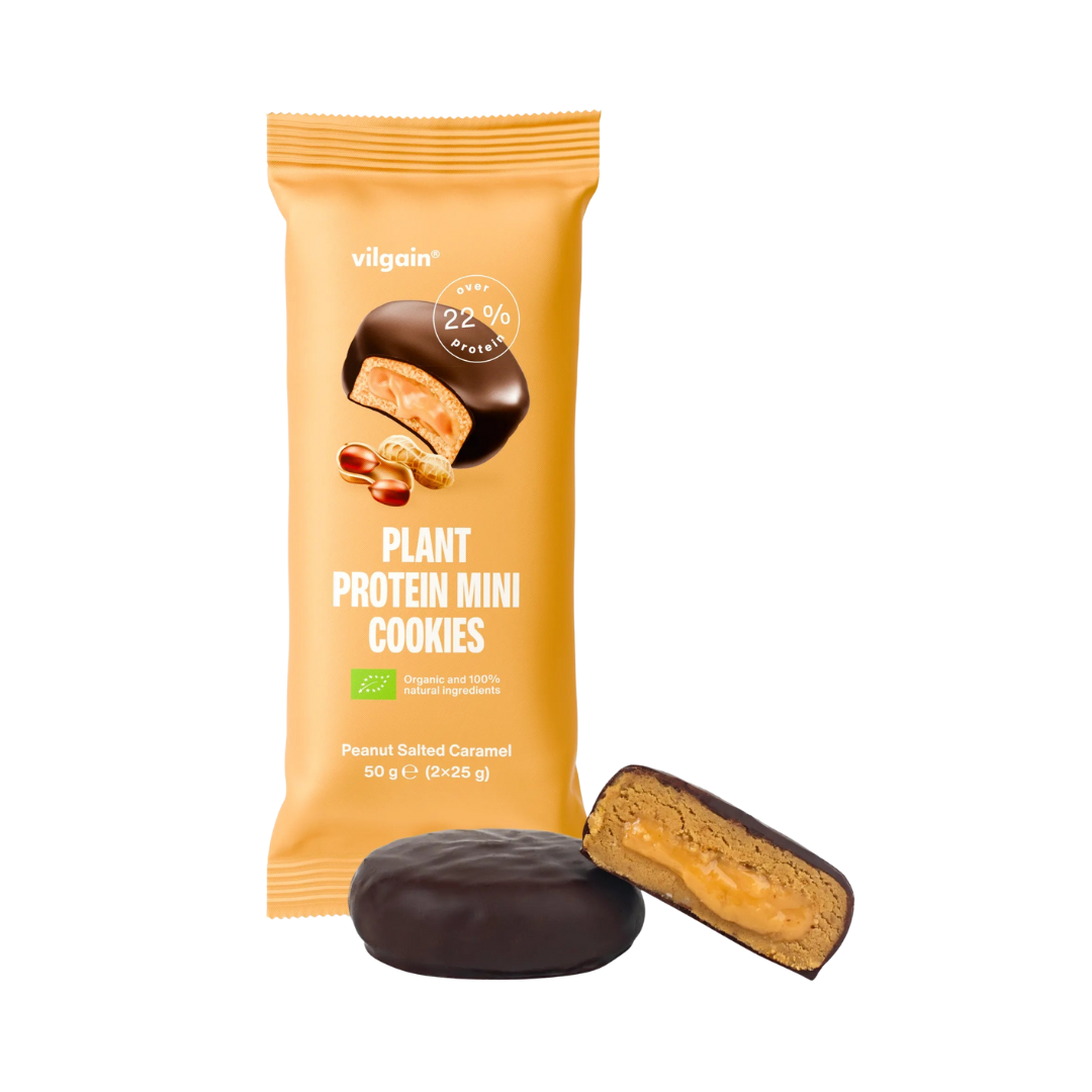 Vilgain Organic Plant Protein Mini Cookies 20x50g Salted Caramel Peanut