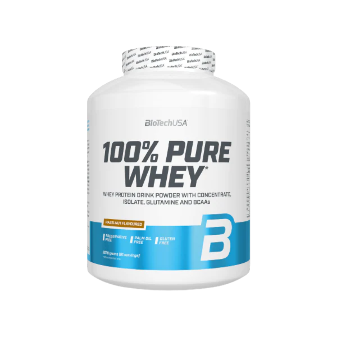 BioTech USA 100% Pure Whey 2.27kg Hazelnut – The Box Supplements