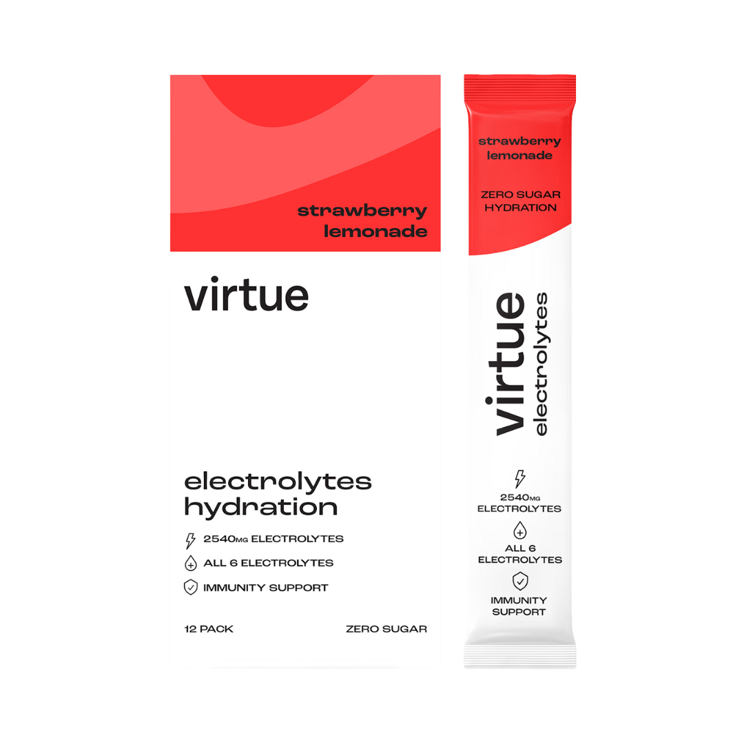 Virtue Clean Energy Electrolytes Hydration 12x5g Strawberry Lemonade