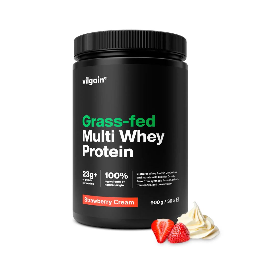 Vilgain Grass-fed Multi Whey Protein 900g Strawberry Ice-Cream