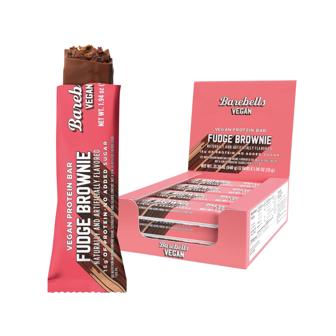 Barebells Vegan Protein Bar 12x55g Fudge Brownie