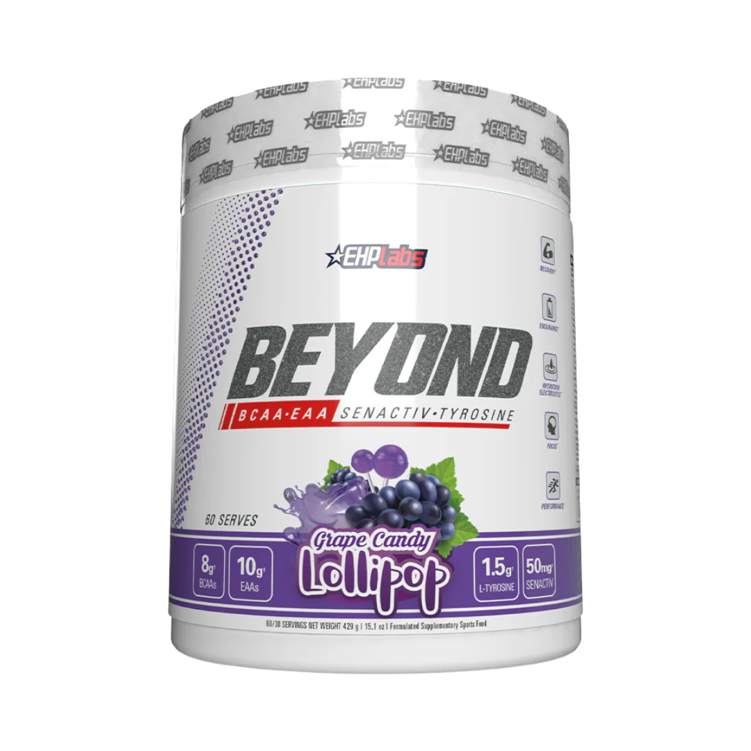 EHP Labs Beyond BCAA EAA 560g Grape Lollipop – The Box Supplements