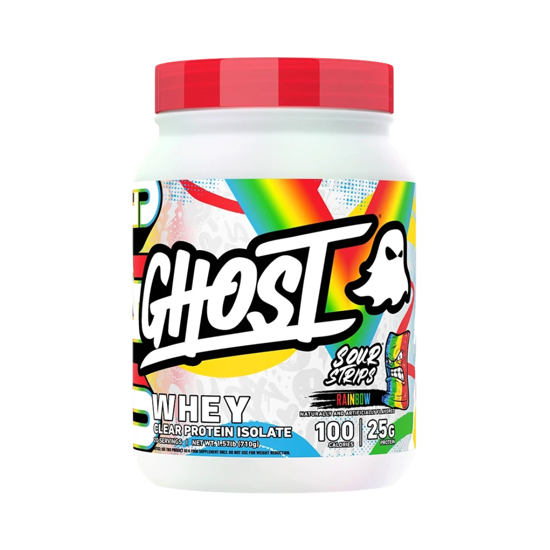 Ghost Clear Whey Isolate 710g Rainbow Candy Sour Strips
