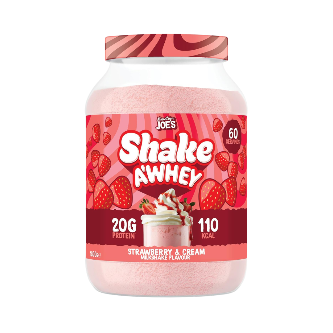 Mountain Joe's SHAKE A'WHEY 1.8kg Strawberry & Cream