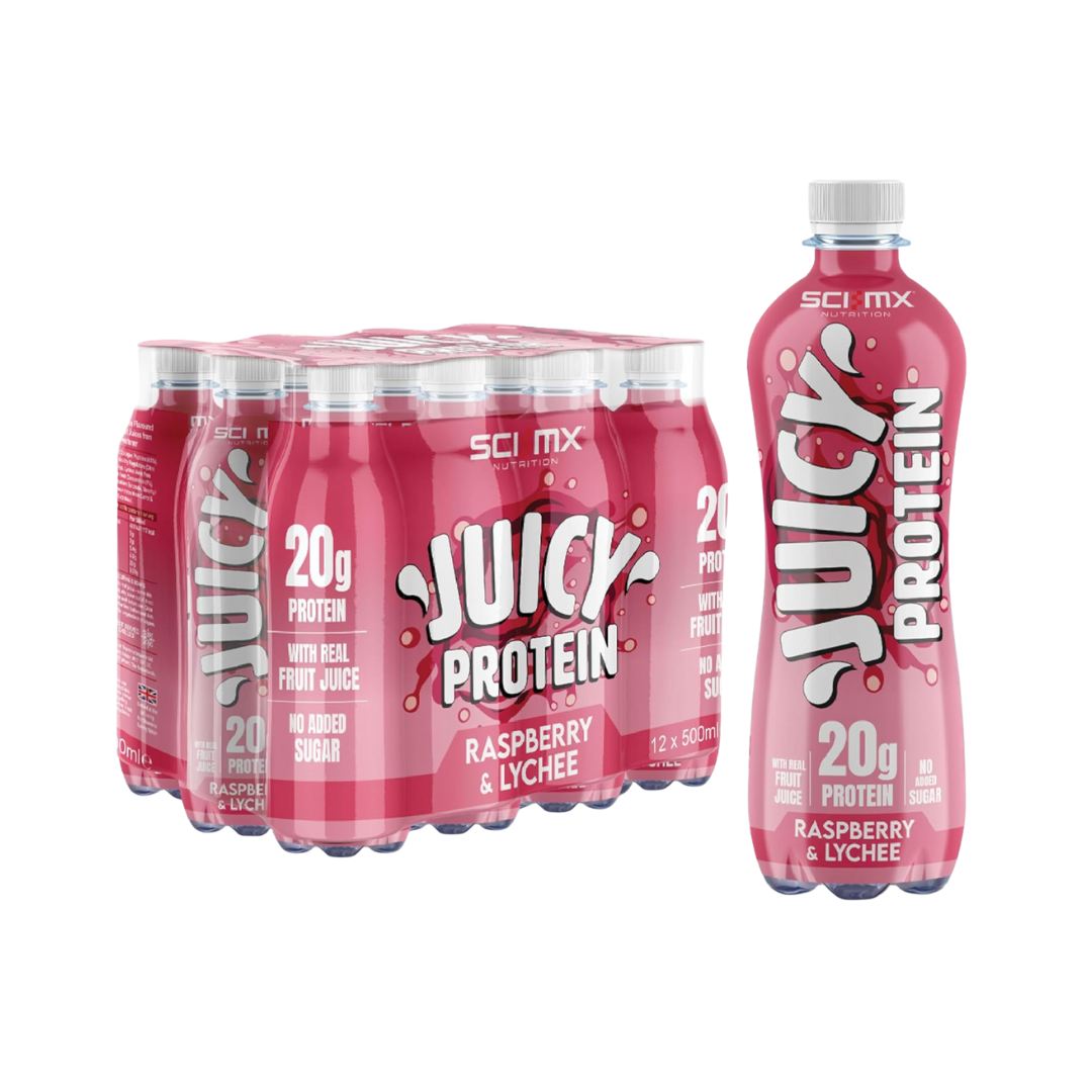 Sci-Mx Juicy Protein 12x500ml Raspberry Lychee