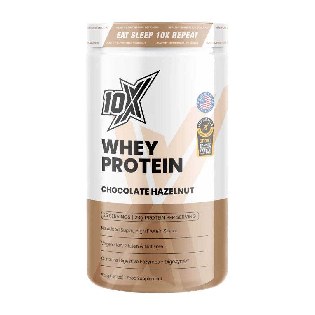 10X Athletic 10X Whey Protein 825g Chocolate Hazelnut