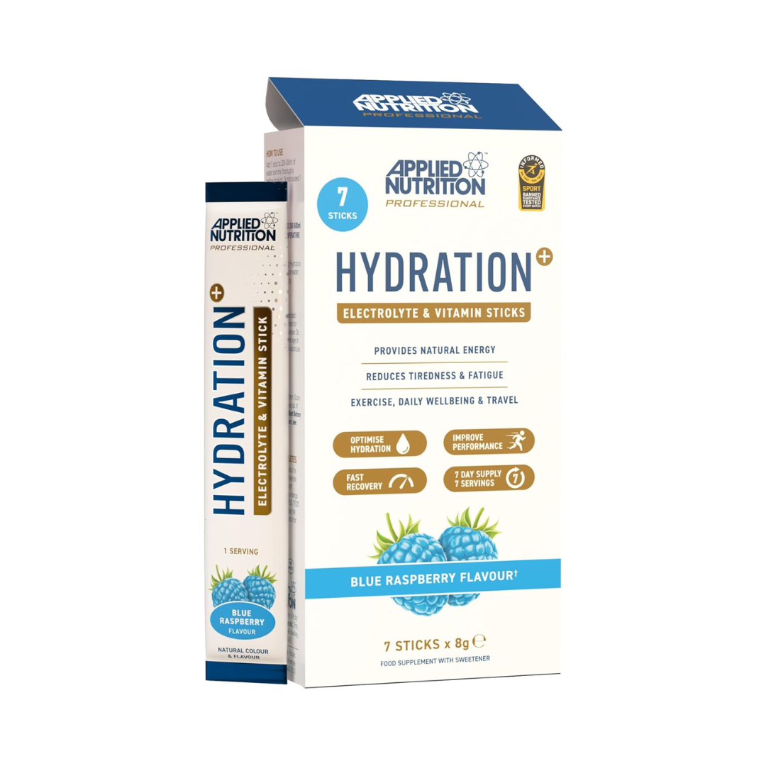 Applied Nutrition Hydration+ Electrolyte & Vitamin Powder Sticks 7x8g Blue Raspberry