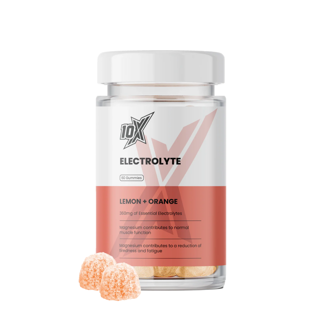 10X Athletic Electrolyte Gummies 60 Softgels Lemon + Orange