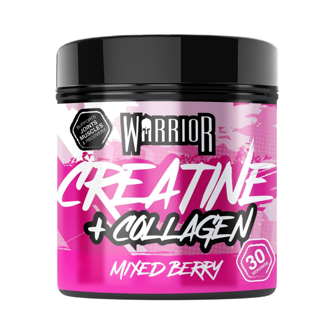Warrior Creatine Plus Collagen 270g Mixed Berry – The Box Supplements