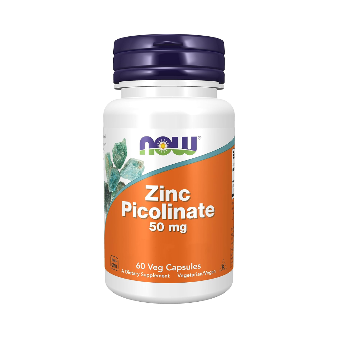 NOW Foods Zinc Picolinate 50MG 60 Veg Capsules