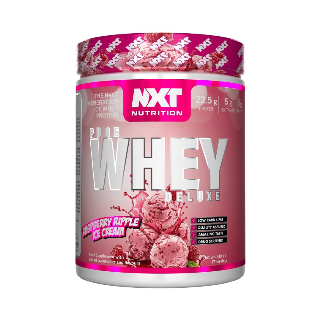 NXT Nutrition Pure Whey Deluxe 510g Raspberry Ripple Ice Cream