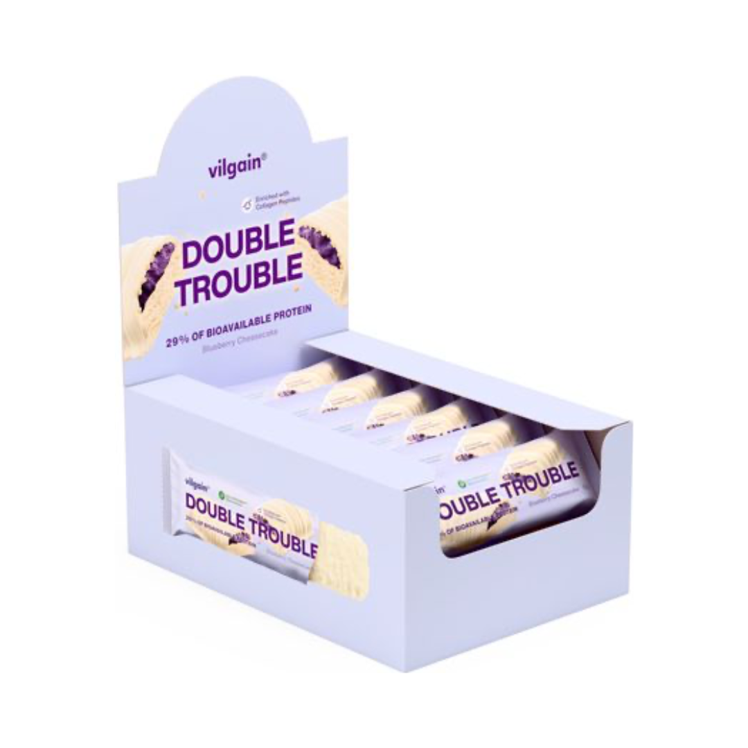 Vilgain Trouble Protein Bar 12x55g Blueberry Cheesecake