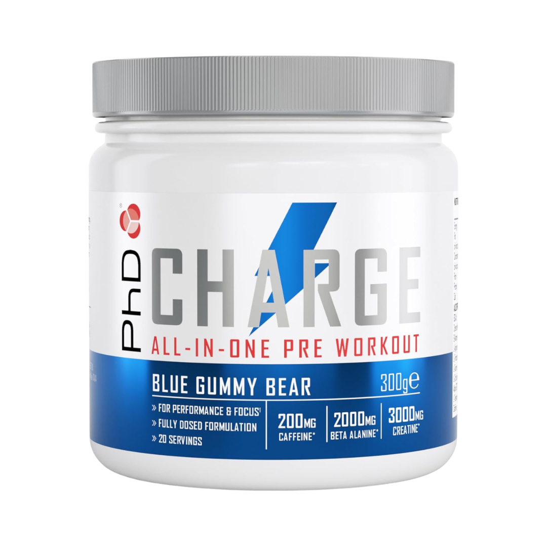 PhD Nutrition Powder Pre Wkt Charge 300g Blue Gummy Bear