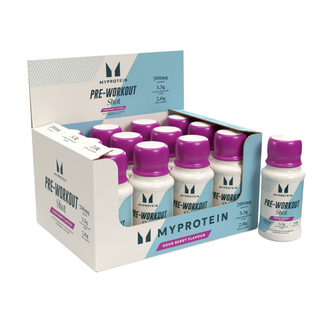 MyProtein Pre Workout Shot 12x60ml Sour Berry