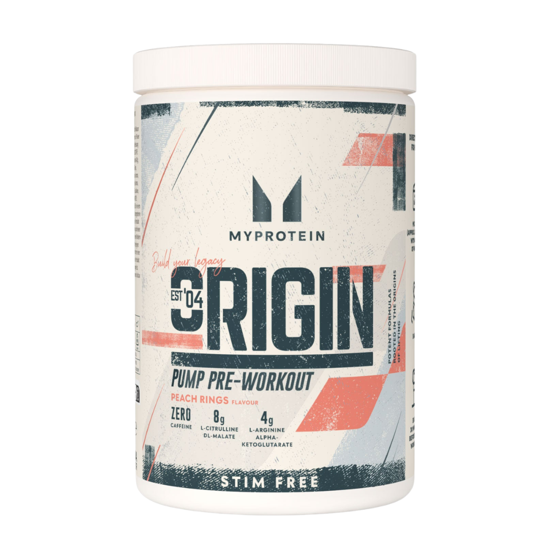 MyProtein Origin Pre Workout Stim-Free 0.63kg Peach Rings