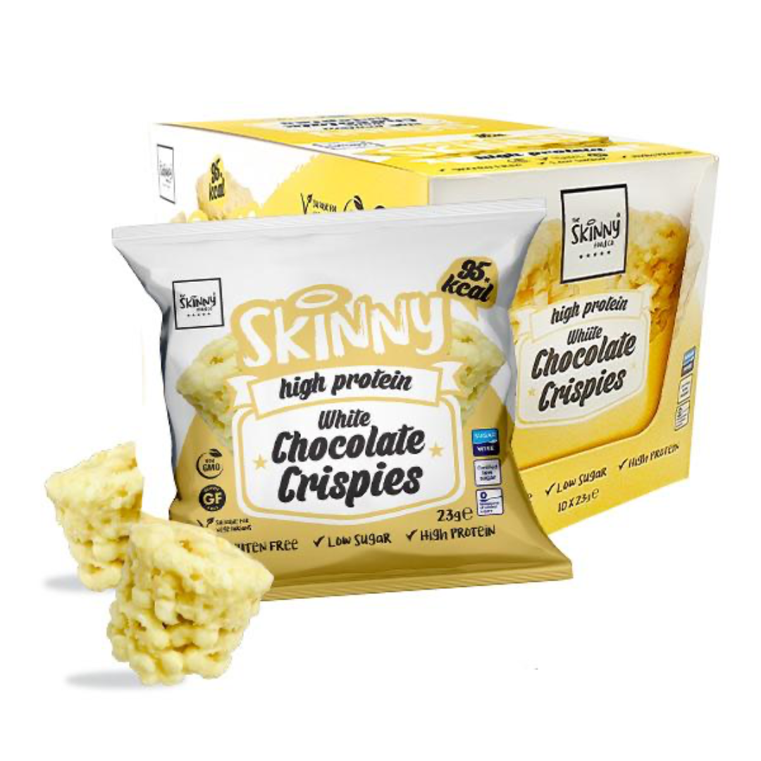 The Skinny Food Co Skinny High Protein Crispies 10x23g White Chocolate