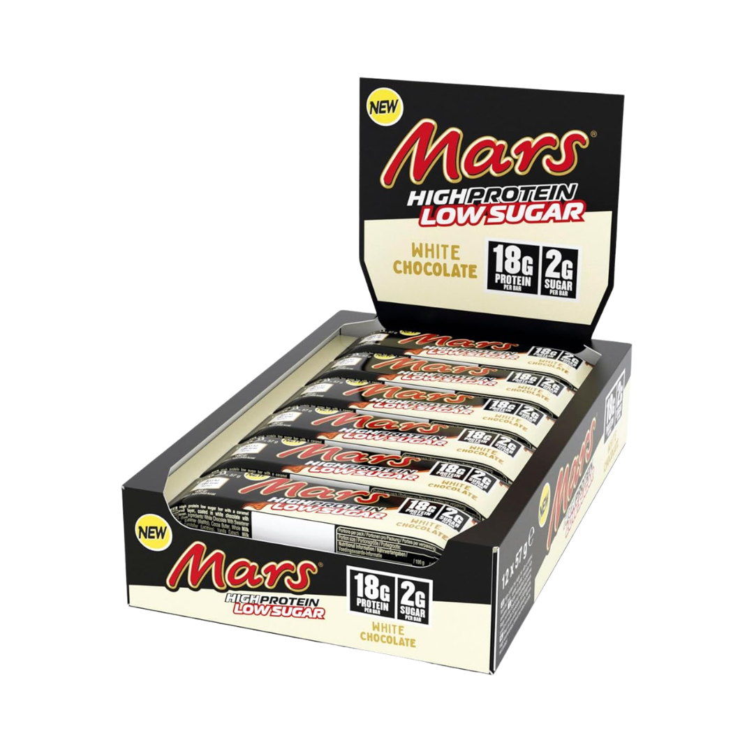 Mars Hi Protein Low Sugar 12x55g White Chocolate