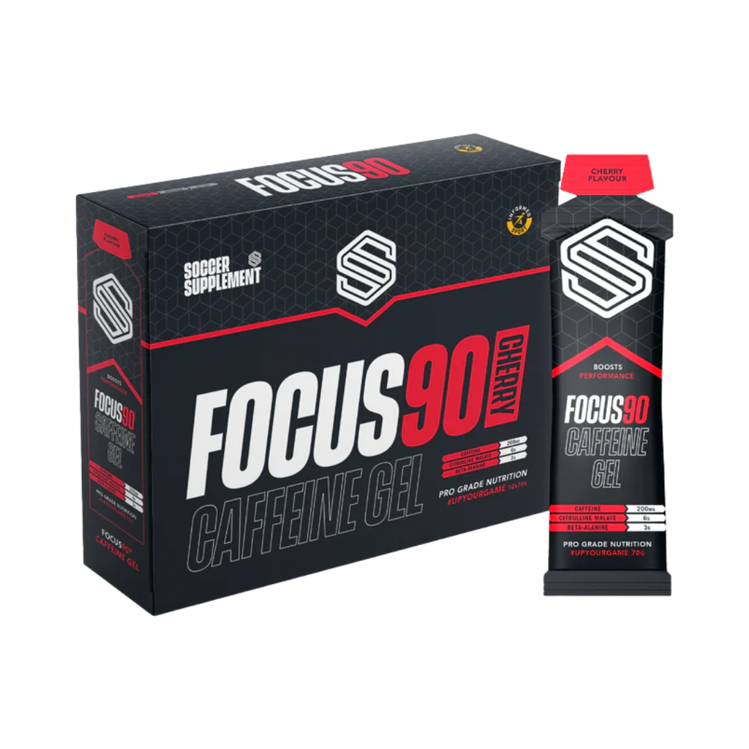 Soccer Supplement Focus90 Caffeine Gel 12x70g Cherry