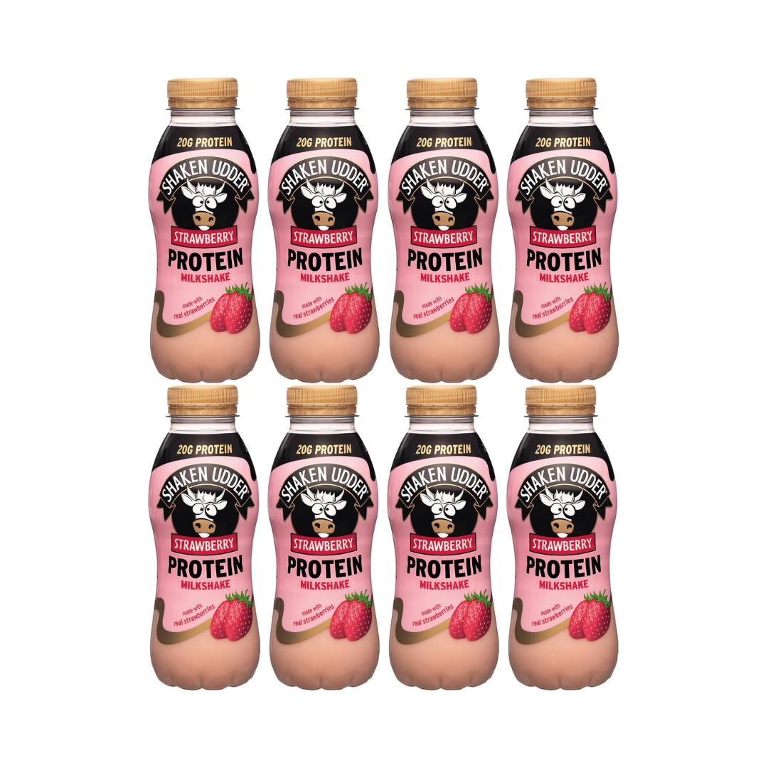Shaken Udder Protein Milkshake 8x330ml Strawberry