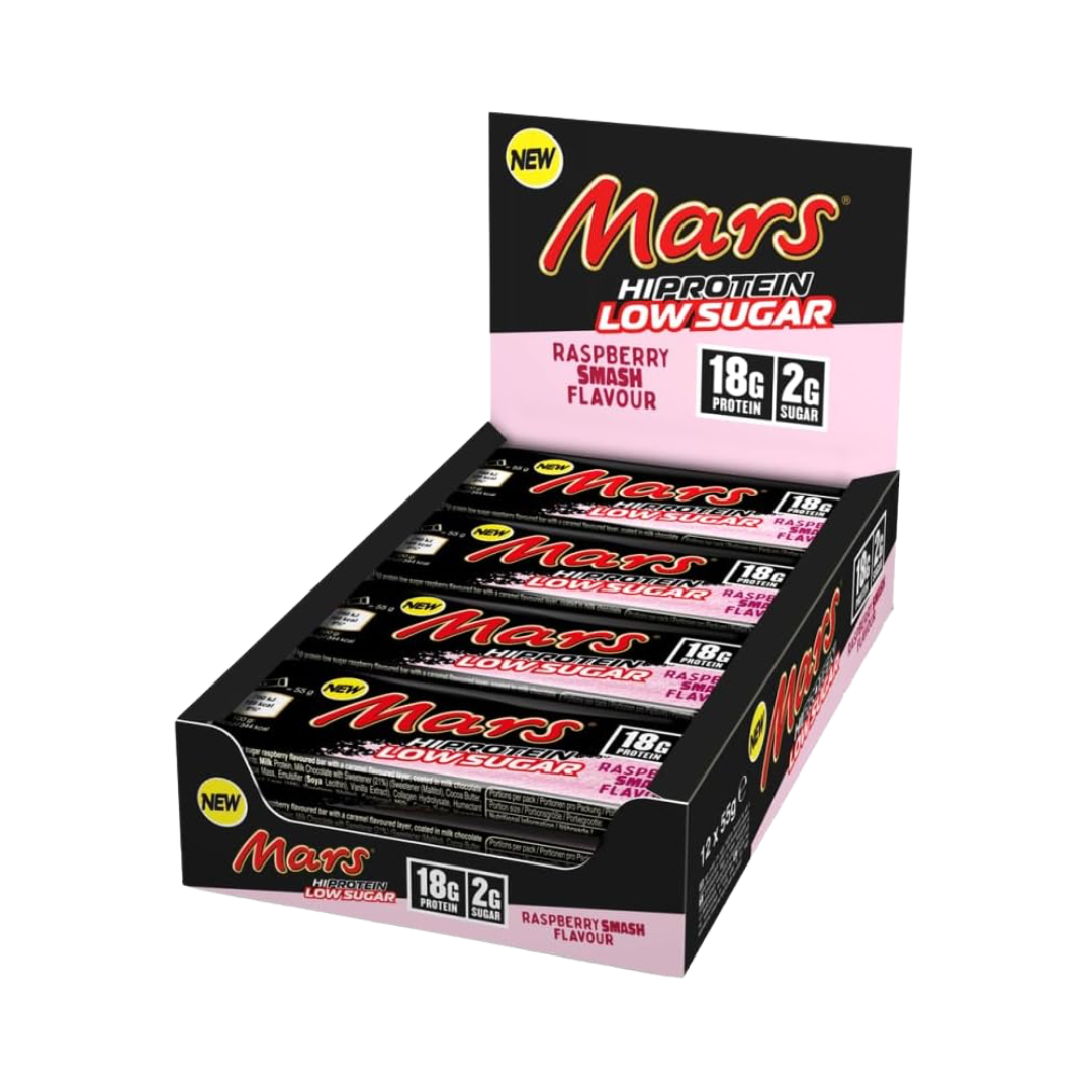 Mars Hi Protein Low Sugar 12x55g Raspberry Smash