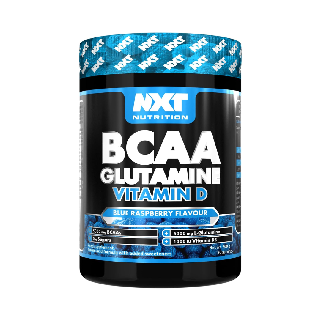 NXT Nutrition BCAA, Glutamine & VIt D 360g Blue Raspberry
