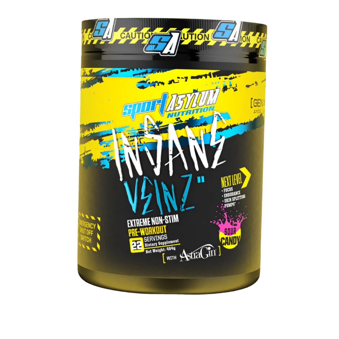 Sport Asylum Insane Veinz 484g Sour Candy – The Box Supplements