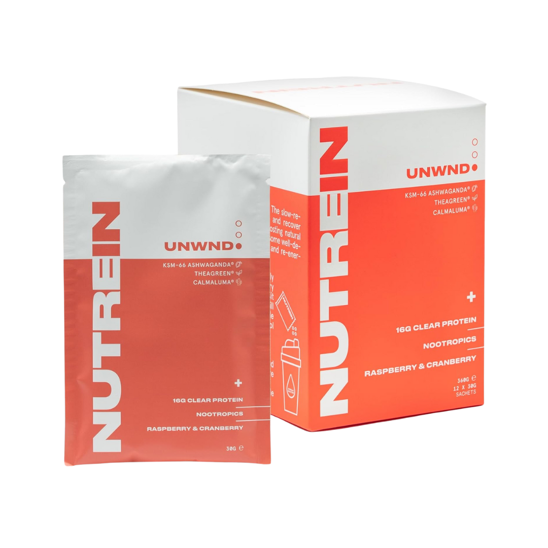 Nutrein UNWND 12x30g Raspberry & Cranberry
