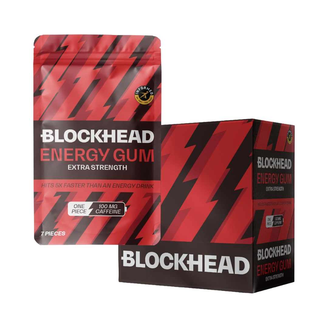 Blockhead Energy Gum Extra Strength 12x16.45 Mint