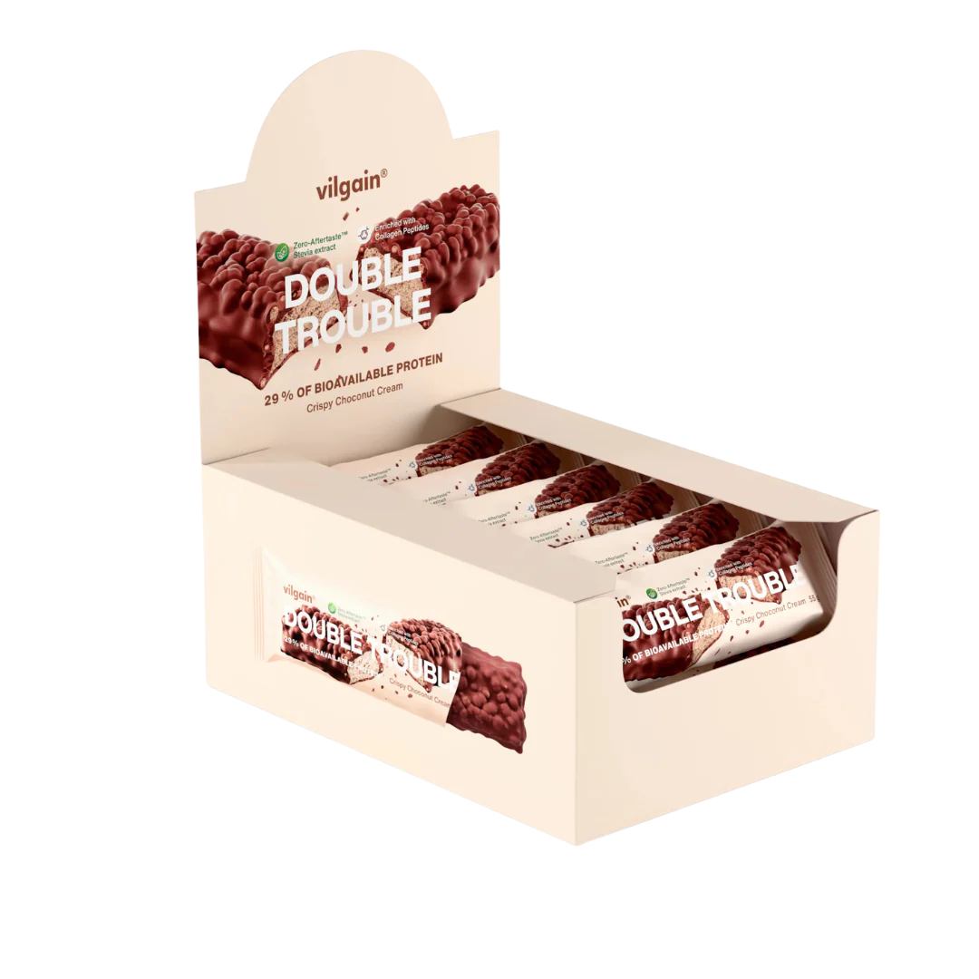 Vilgain Trouble Protein Bar 12x55g Choco Bueno With Crisps