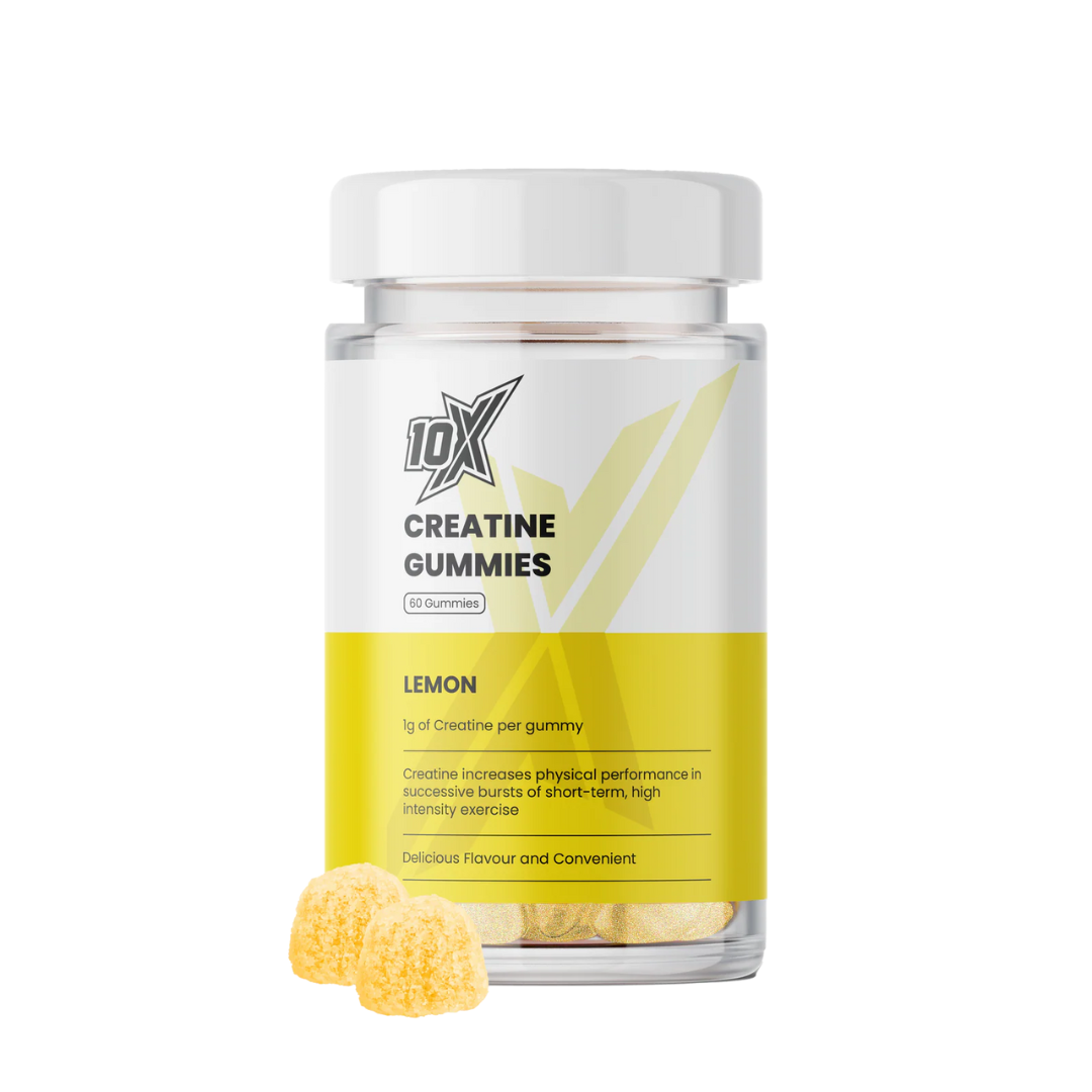 10X Athletic Creatine Gummies 60 Softgels Lemon