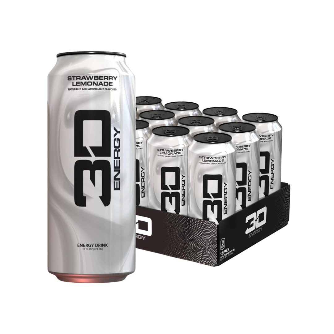 3D Energy Drink 12x473ml Strawberry Lemonade