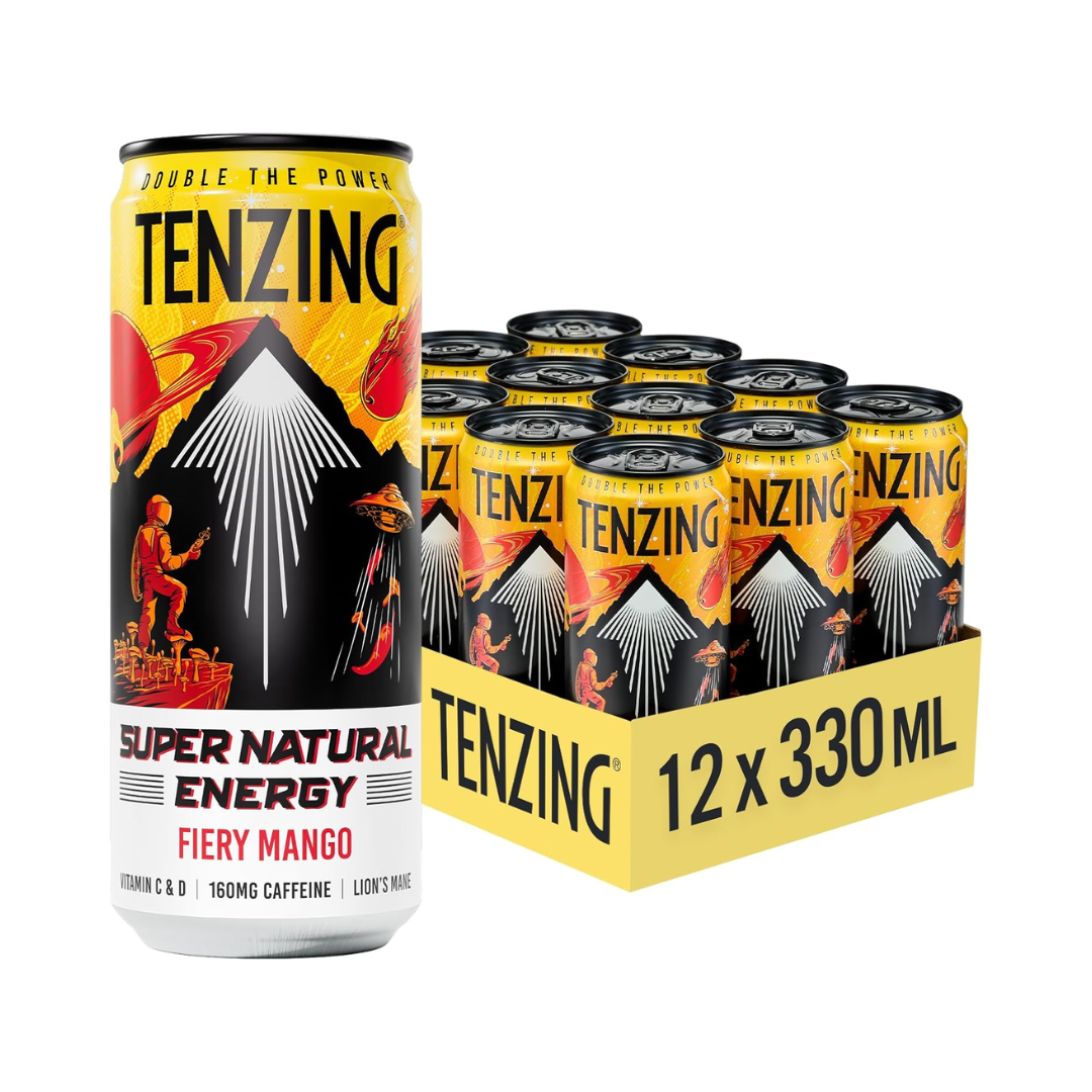 Tenzing Super Natural Energy 12x330ml Fiery Mango