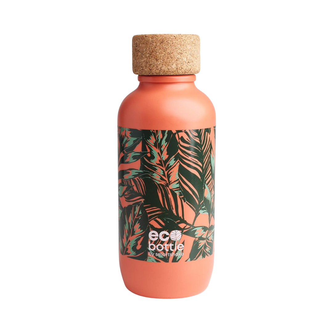 SmartShake Eco Bottle 650ml Coral Leaves