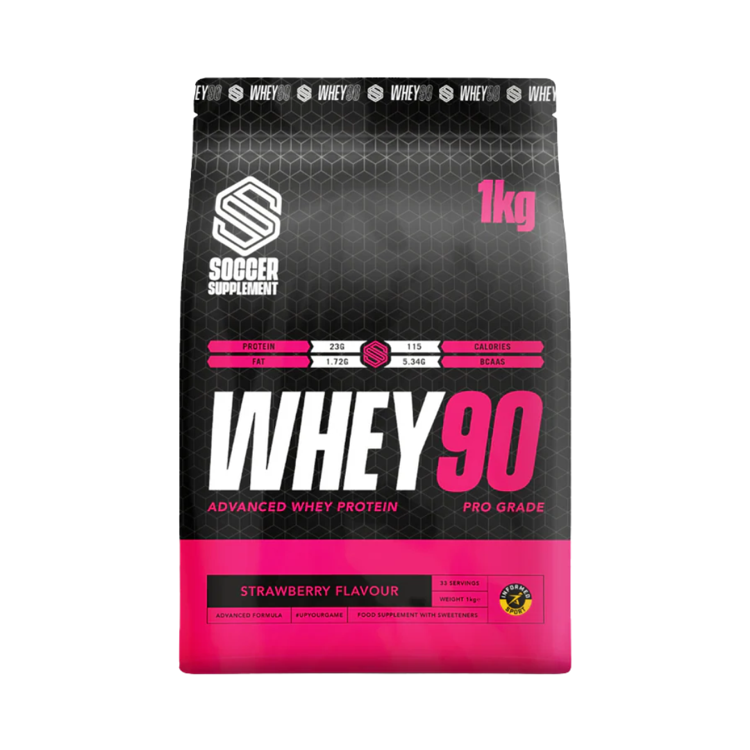 Soccer Supplement Whey90 1kg Strawberry