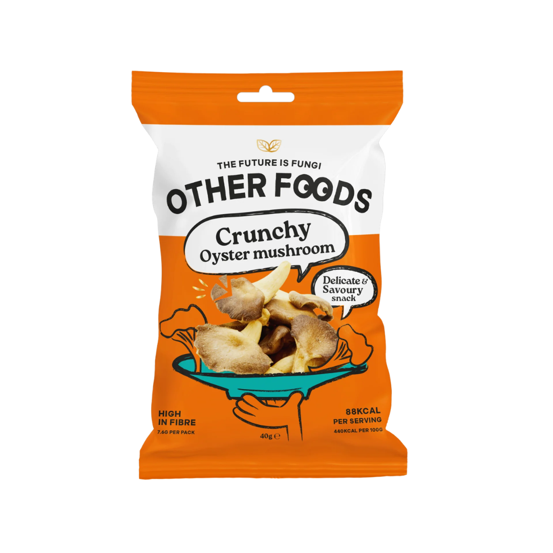 Other Foods Mushroom Crisps 8x40g Crunchy Oyster Mushrooms