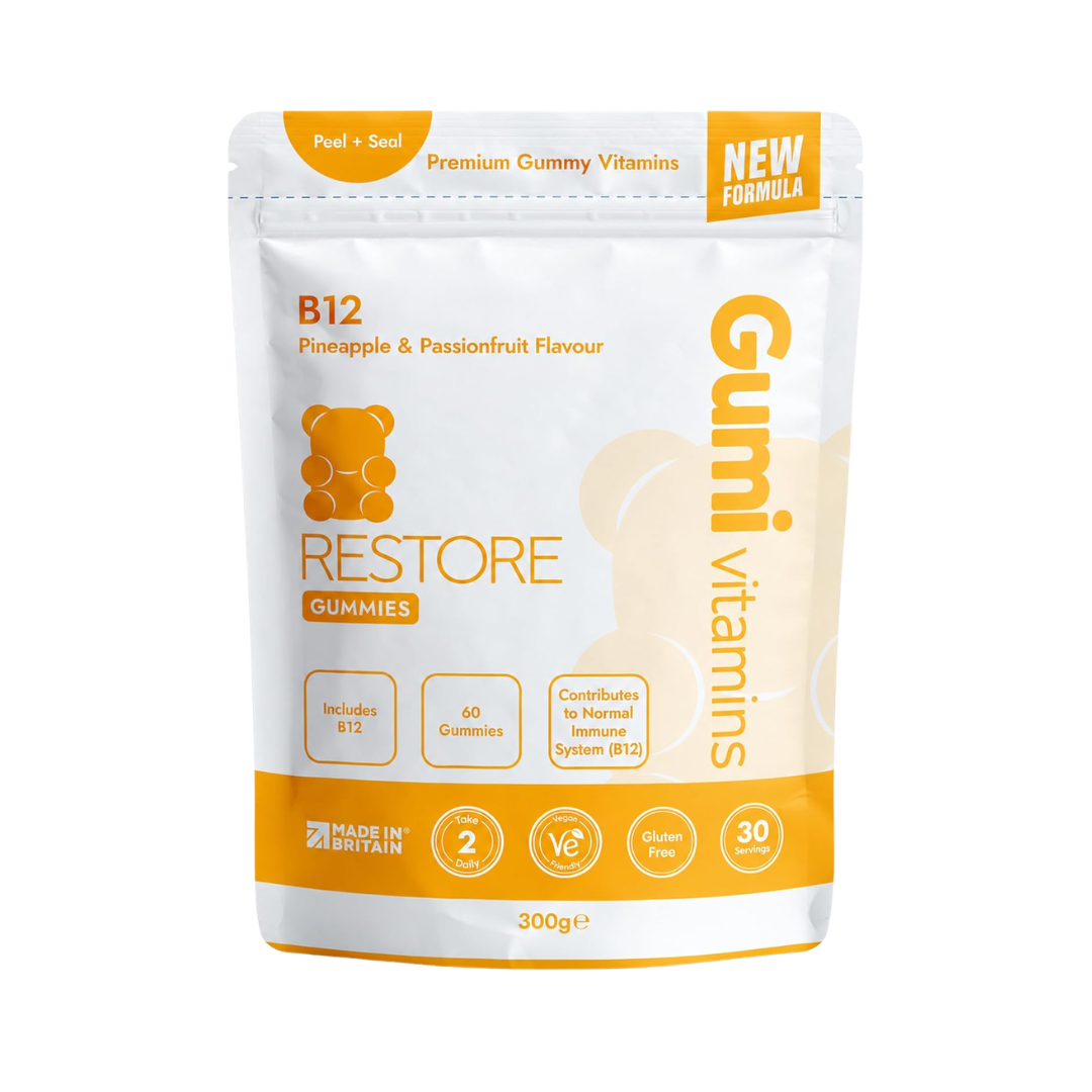 Gumi Vitamins RESTORE - B12 Gummies 300g Pineapple & Passionfruit