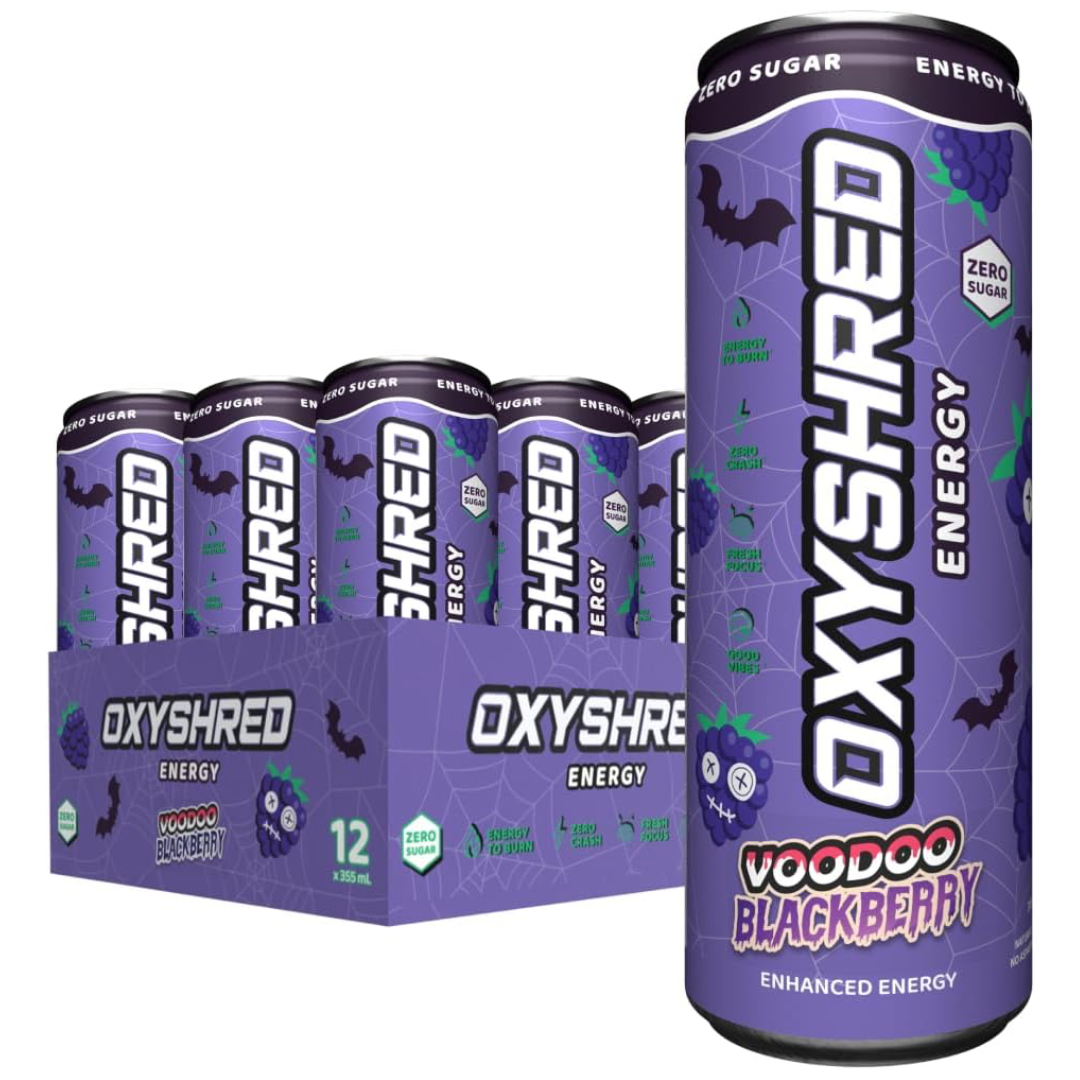 EHP Labs OxyShred Ultra Energy Drink RTD 12x355ml Voodoo Blackberry