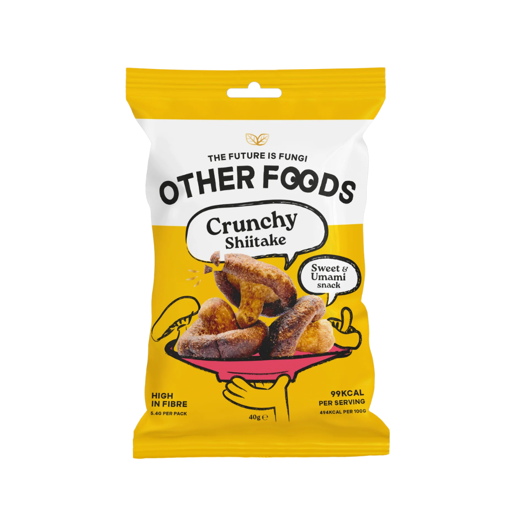 Other Foods Mushroom Crisps 8x40g Crunchy Shiitake Mushrooms