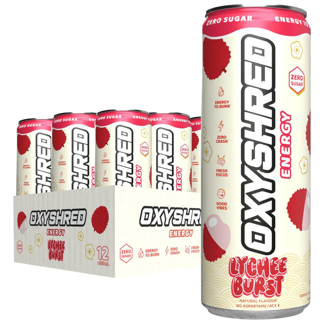 EHP Labs OxyShred Ultra Energy Drink RTD 12x355ml Lychee Burst