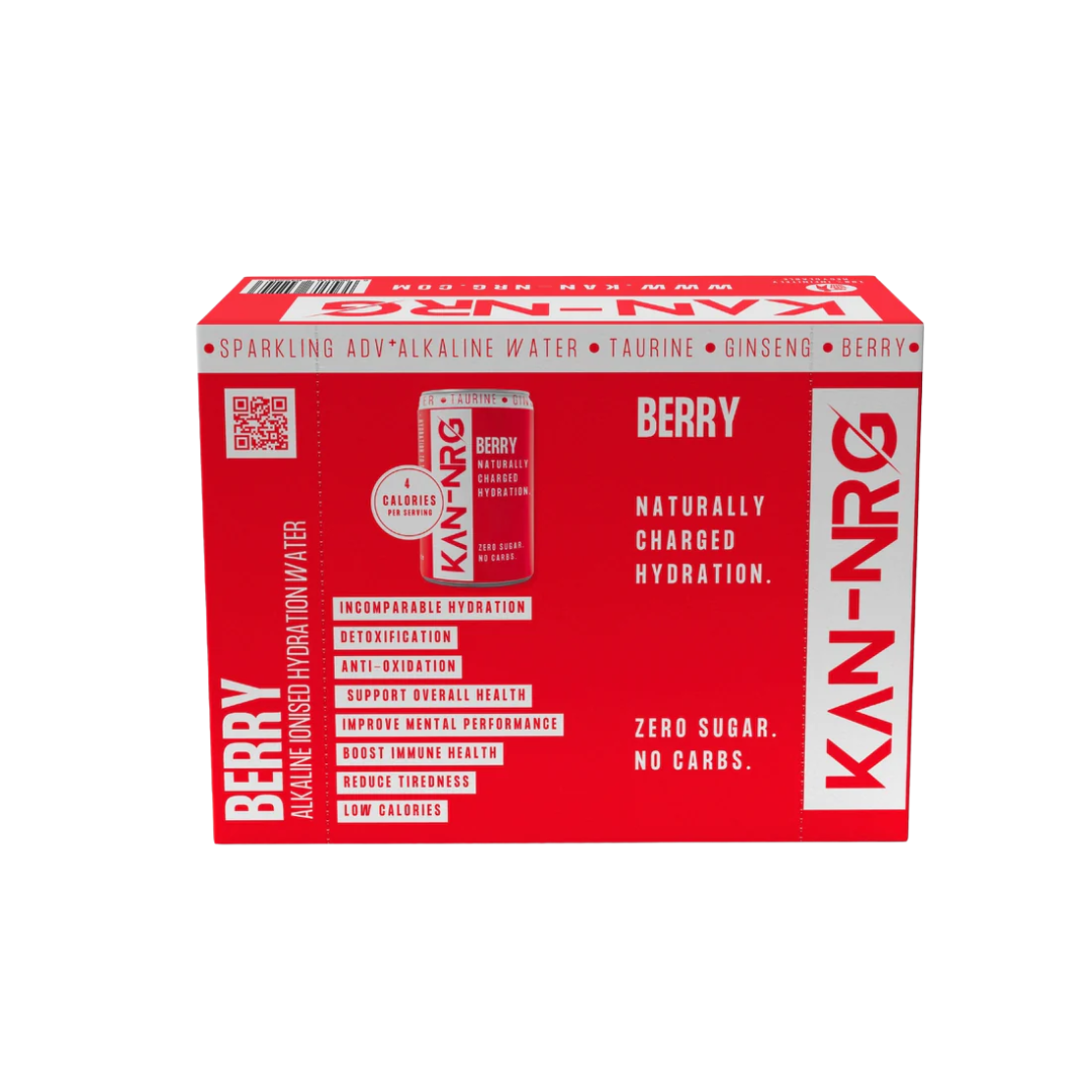 KAN-NRG Alkaline Ionised Hydration Water 12x150ml Berry
