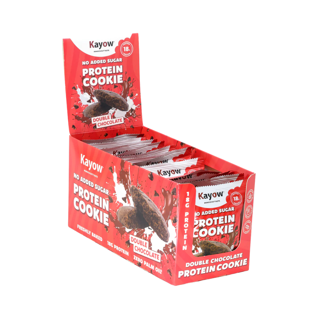 Kayow Nutrition No Added Sugar Protein Cookies 12x60g Double Chocolate
