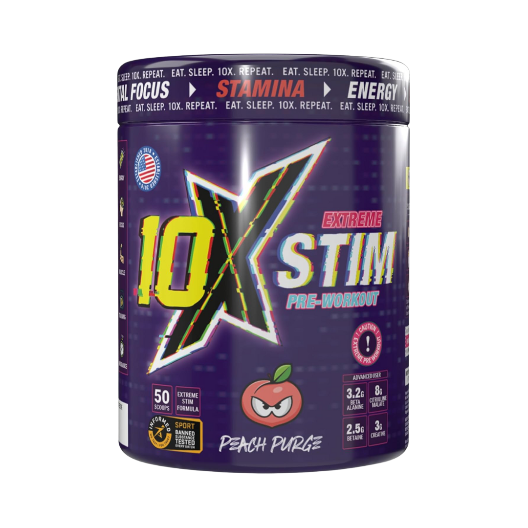 10X Athletic STIM 600g Peach Purge