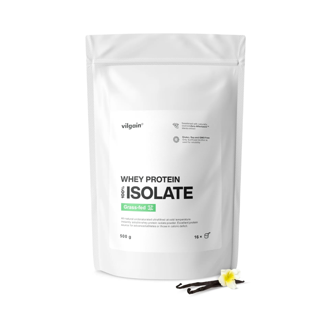 Vilgain Grass-fed Whey Protein Isolate 500g Vanilla