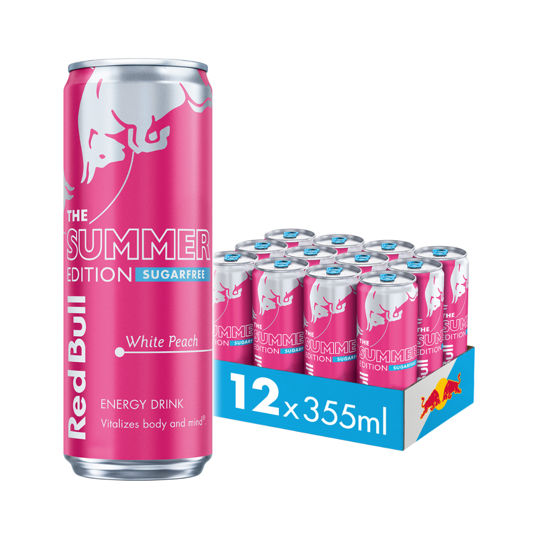 Red Bull Sugar Free 12x355ml White Peach