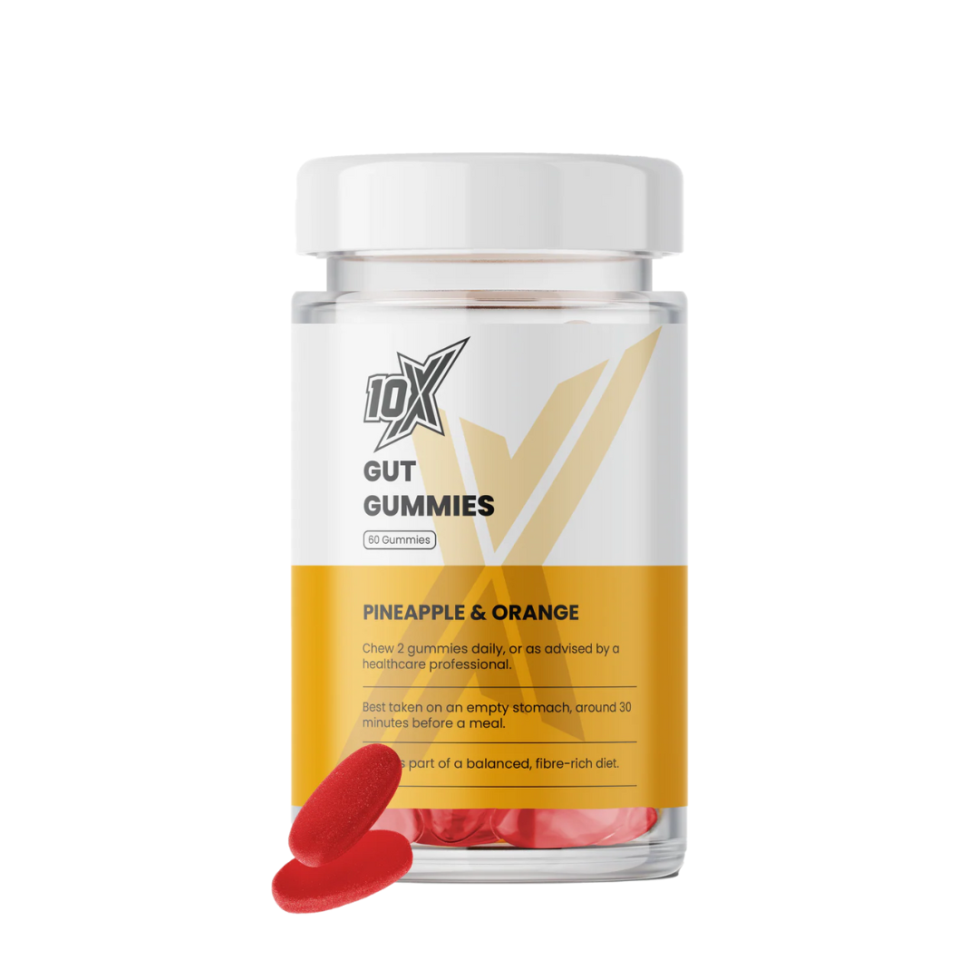 10X Athletic Gut Gummies 60 Softgels Pineapple + Orange