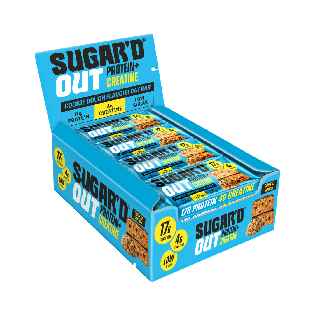 Sugar'd Out Protein + Creatine Oat Bar 12x68g Cookie Dough