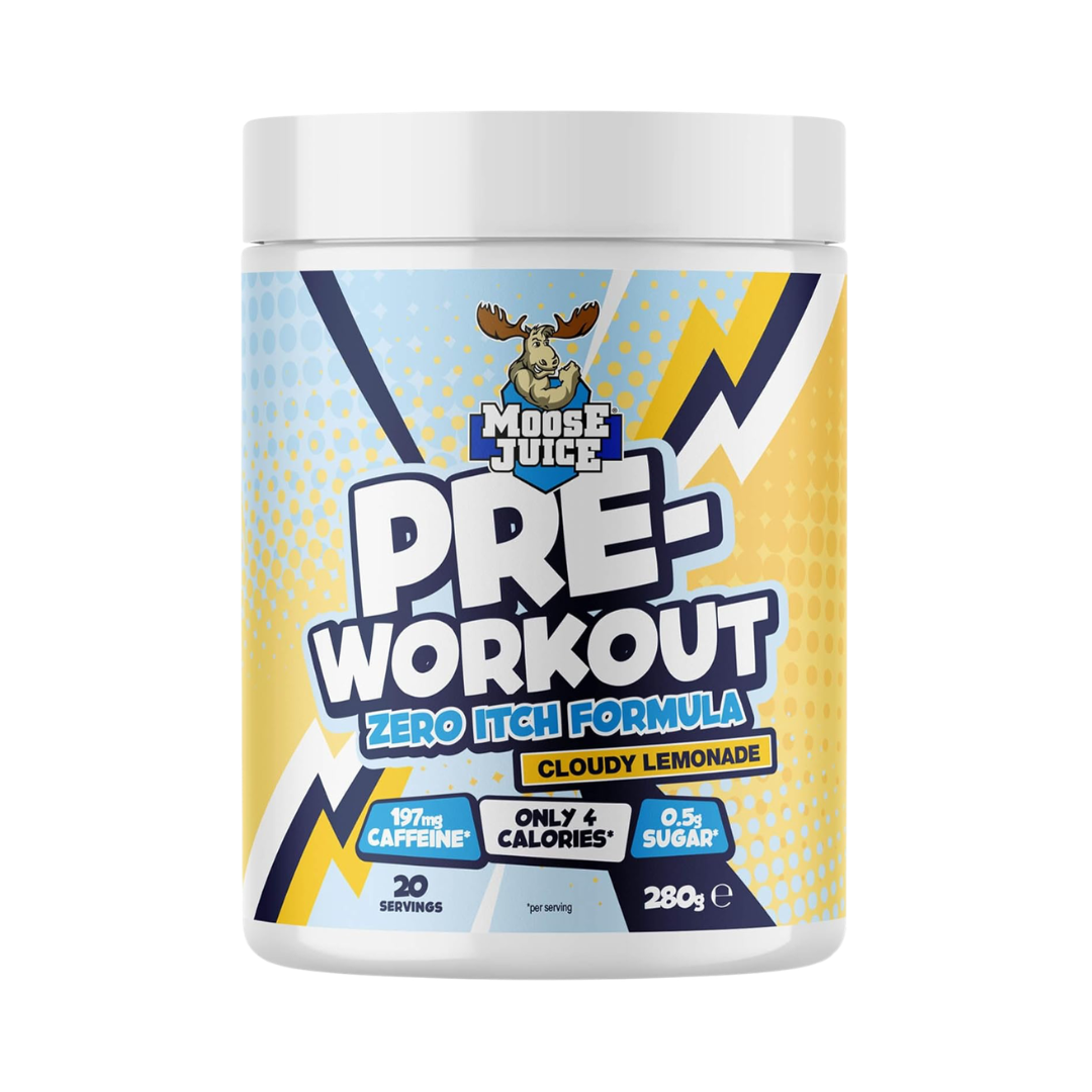 Muscle Moose Pre-Workout - Zero Itch Formula 280g Cloudy Lemonade